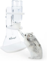 Niteangel Water Bottle with Stand for Syrian Dwarf Hamsters Gerbils - Transparent