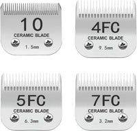 TRAH 3-3/4FC Blade Dog Grooming Clipper Replacement Blades Compatible - 10#+4FC+5FC+7FC