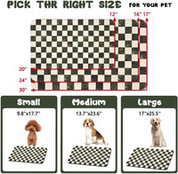 Dog Food Mats for Floors Waterproof - Plaid Black / 32"L x 24"W - image 4