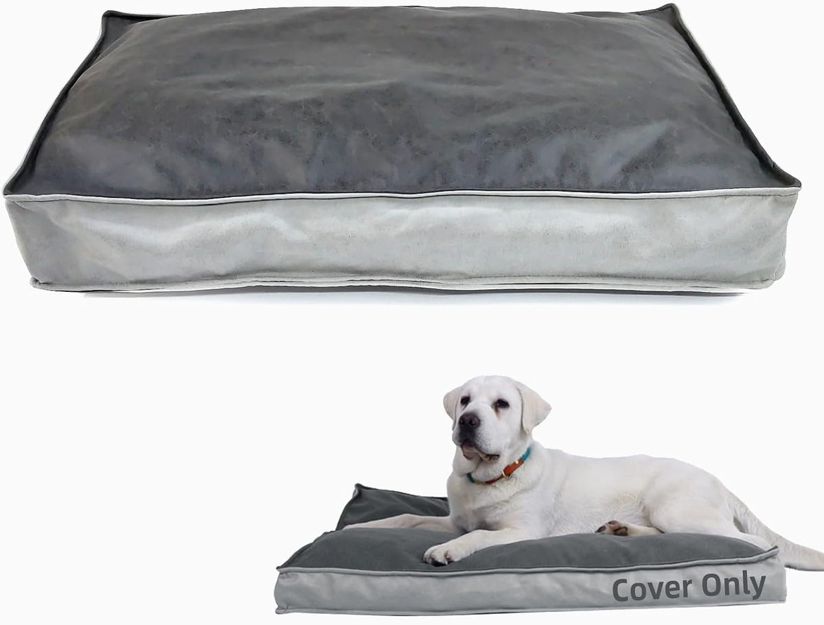 Dog Bed Covers Replacement Washable - 30"L x 20"W x 3"Th / Grey