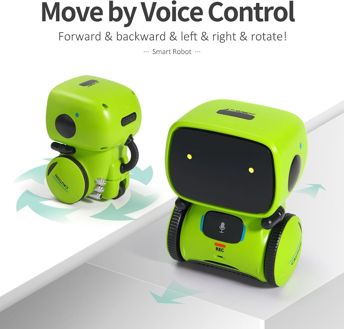 GILOBABY Smart Robot, Touch & Voice Control Interactive Toy for Kids 3-5 – Fun for Kids & Family - Green - image 4