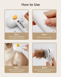ROJECO 3-in-1 Pet Steam Brush - White - image 3
