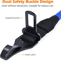 Dog Seat Belt for Car, Durable Rope Dog Car Harness for Vehicle – Essentials for Dogs - Blue / 1 Pack - image 2