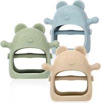 Eascrozn 3 Pack Baby Teething Toys for 3+ Months - Blue
