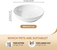 Elevated Cat Bowls, Cat Food and Water Bowl Set - White / 3 Bowls - image 2