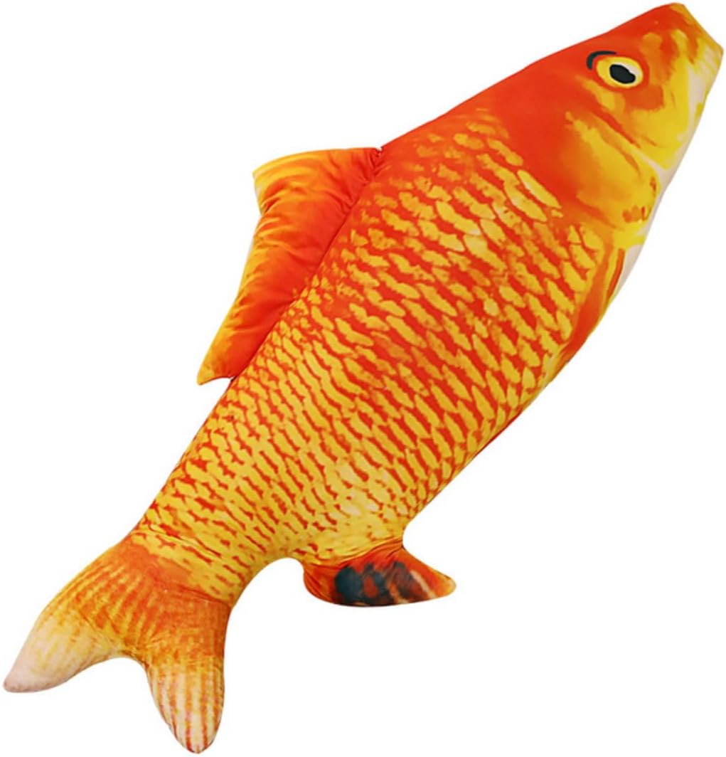 OPHRBU 24 inch fish plush pillow shaped like a realistic carp with soft short plush fabric - view 3
