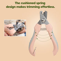 Self-Cleaning Cat Brush with Cat Nail Clipper 2-Pieces Set, Daily Cleaning Grooming Kit for Small and Medium-sized Dogs and Cats, Designed to Remove Shedding Fur and Trim Sharp Claws of Your Pets