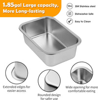 1.2 Gallon Elevated Large Dog Water Bowl with Mat - Grey-1.85 gal & mat / Height: 11.4-16.7" - image 4