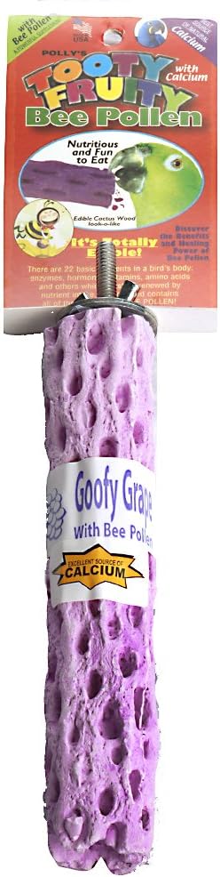 Polly's Tooty Fruity Pollen Bird Perch, Medium… – Essentials for Birds - Variety / Medium