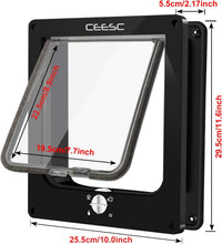 CEESC Medium Cat Door for Interior/Exterior, for Pets <15.75" - XL- Inner size: 7.7"(W) x 8.9"(H) / Black - image 2