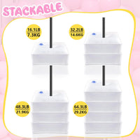ALDMIO balloon arch stand base water weight bags, 4 white square PVC bags - view 4