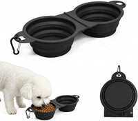 Collapsible Dog Bowls, Small Portable Travel Dog Bowls – Essentials for Dogs - Black