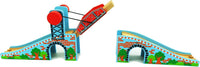 Motorized Train for Kids, Remote Control Locomotive Train Toy for Wooden Tracks, Battery Powered - Train Bridge - image 3