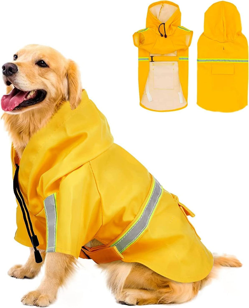 Reflective Strip Dog Raincoat, Ultra - XL