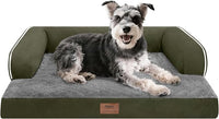 Small Dog Bed Waterproof Orthopedic Dog Beds for Medium Sized Dogs Comfy Pet Cat Bed with Sides, Washable Removable Cover
