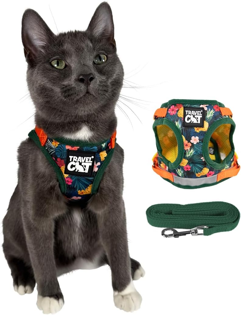 Travel Cat Harness and Leash Set - Medium / Hawaiian