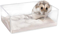 Cumuiu Hamster Sand Bathroom Clear Acrylic Toilet Tray Bathroom - Small