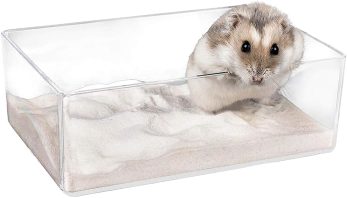 Cumuiu Hamster Sand Bathroom Clear Acrylic Toilet Tray Bathroom - Small