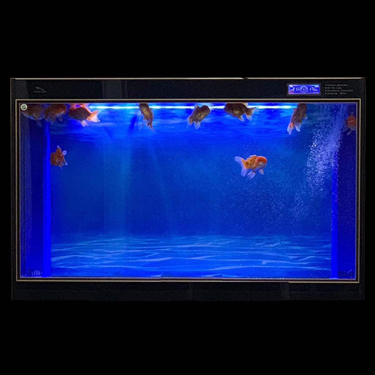 ELEBOX Aquarium Background Blue Black Fish Tank Background Wallpaper - 23.6" H x71.7" L - image 2