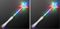 FlashingBlinkyLights Light Up White Super Star Princess LED Wand – Fun for Kids & Family - Large (Pack of 2)