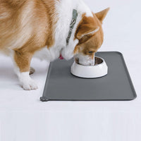 AUDWUD Waterproof Silicone Pet Feeding Mats - Grey / 18.5" x 11.5" - image 4