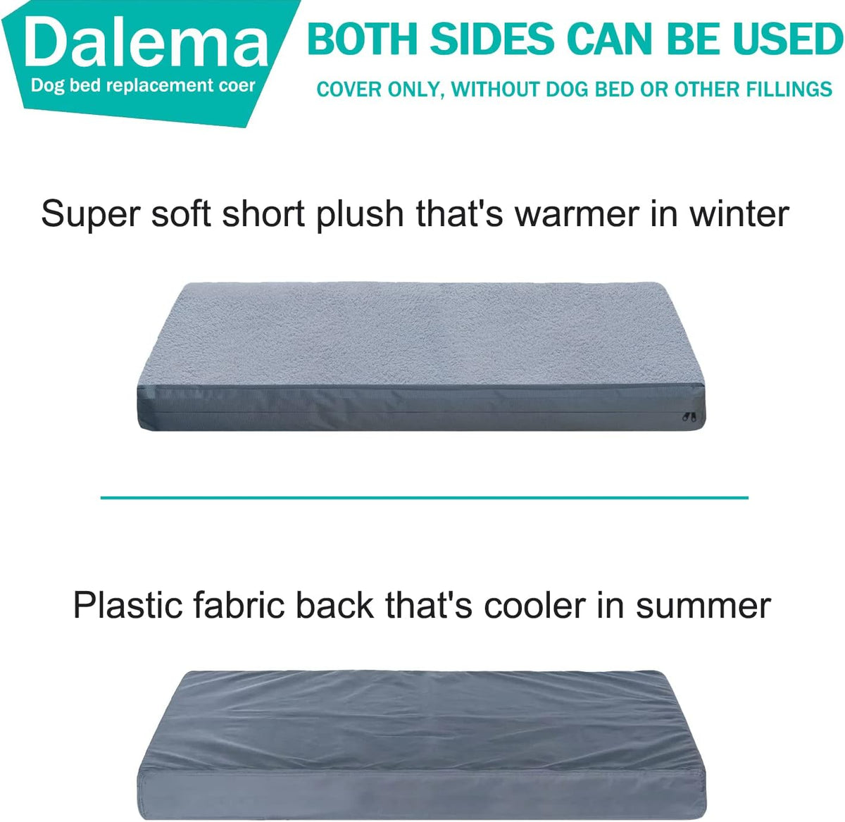 Dog Bed Cover 41L x 27W x 4H Inch - 36" L x 27" W x 4" H - image 2