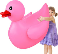 Hungdao 1 Pack 4 Feet Giant Inflatable Duck Pool Float - Pink / 1