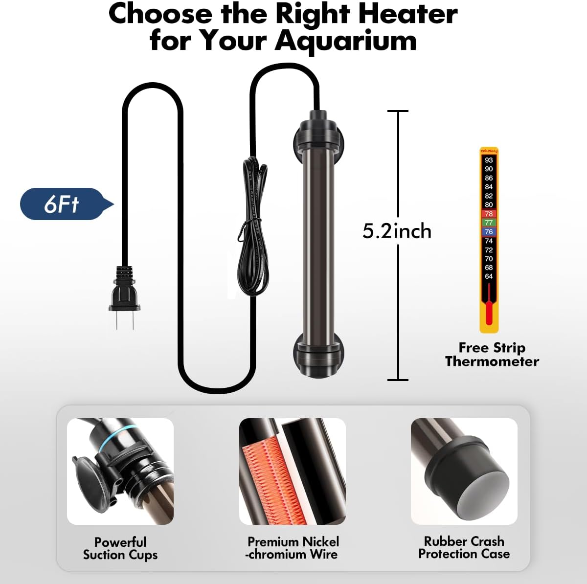 Orlushy Submersible Aquarium Heater - R25 - image 4
