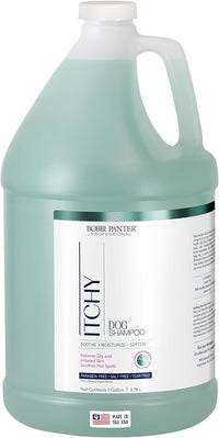 Bobbi Panter Dog Shampoo - Made in USA - All Natural Formula for Itch Relief & Soothing Skins, Concentrated 16:1 for Professional Groomers - Green Apple Scent, 1 Gallon