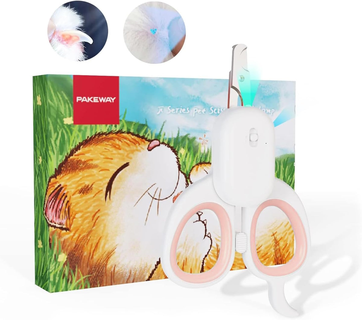 Cat Nail Clipper with LED Light - Suitable for Cats＆Dogs / Pink - image 4