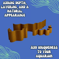REEFSHAPE Aquarium or Terrarium Substrate Cliffs Combo Pack | Separate Substrate Layers in Aquariums or Terrariums to Create Cliffs & Depth | Made in USA (Cliff Combo, Tan)