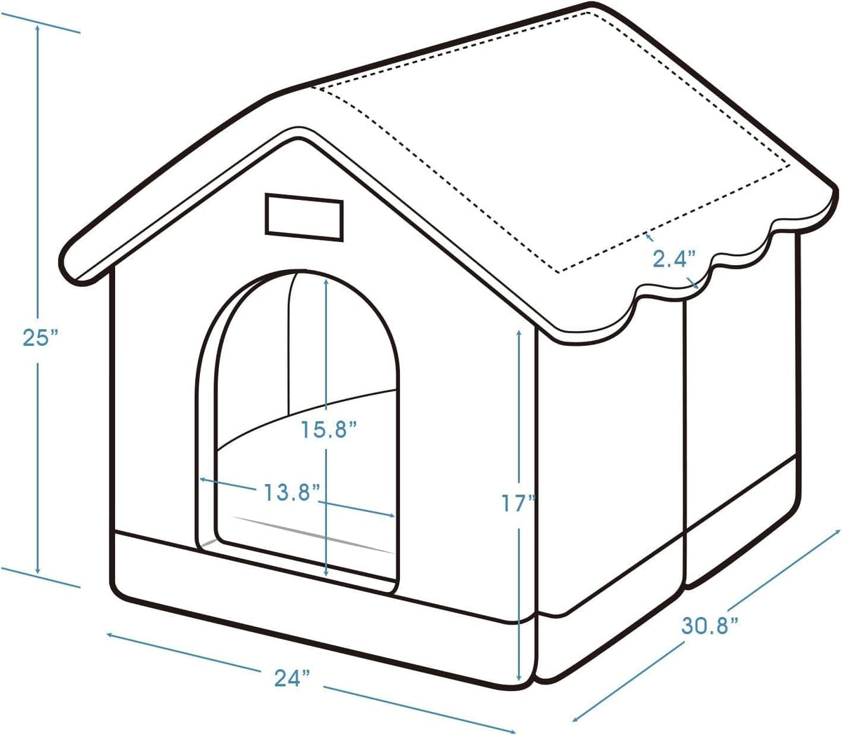 Dog House Indoor, L Size Indoor Dog House for Medium Dog – Essentials for Dogs - Brown / XXL - image 3