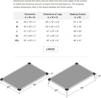 K9 Ballistics Chew Proof Armored Padded Dog Crate Bed, Virtually Indestructible, Legs Included (Blue Quartz, Large (41" L x 27" W x 5" H))
