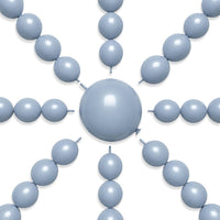 PartyWoo 100 white 6 inch linking balloons for garlands and arches - view 2