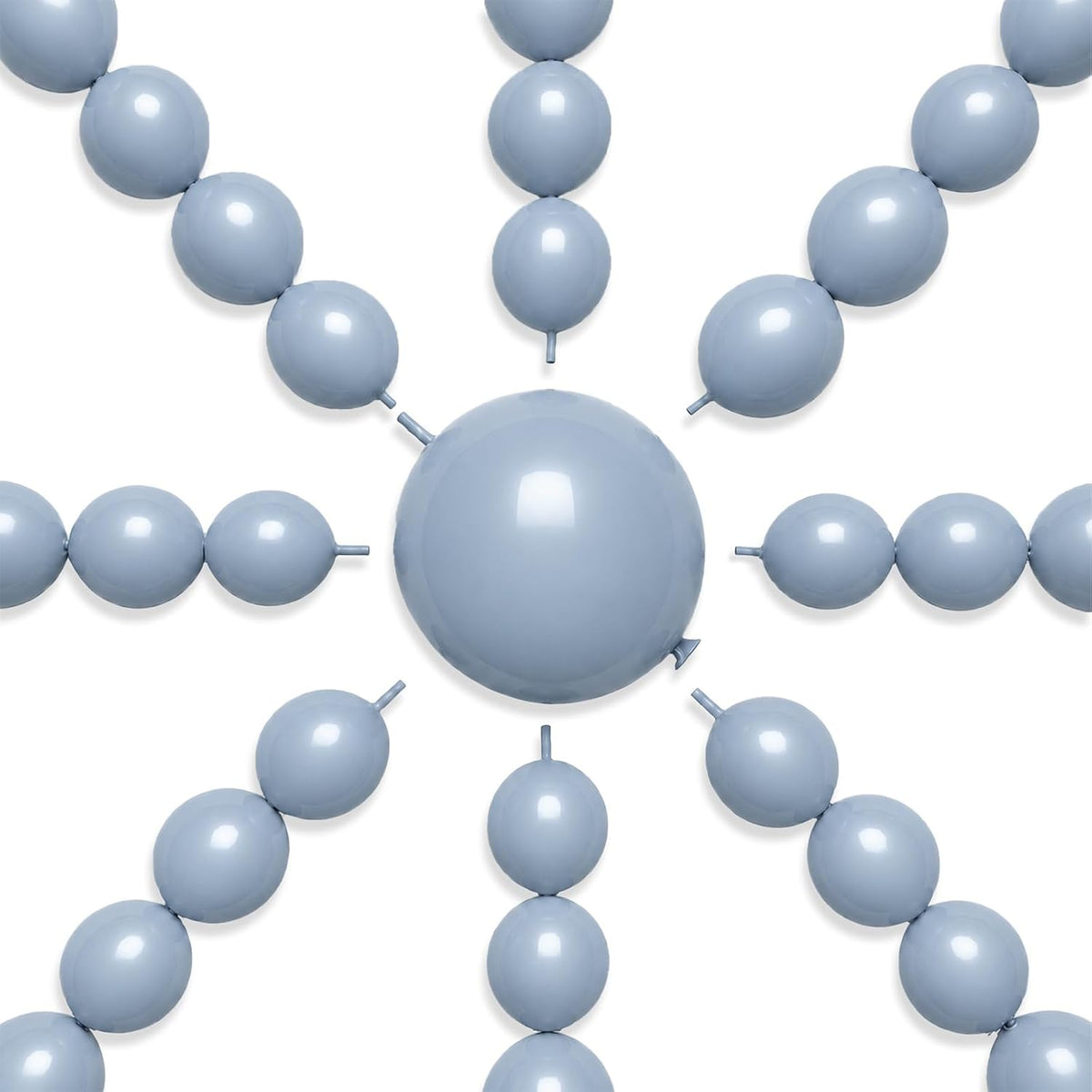 PartyWoo 100 white 6 inch linking balloons for garlands and arches - view 2