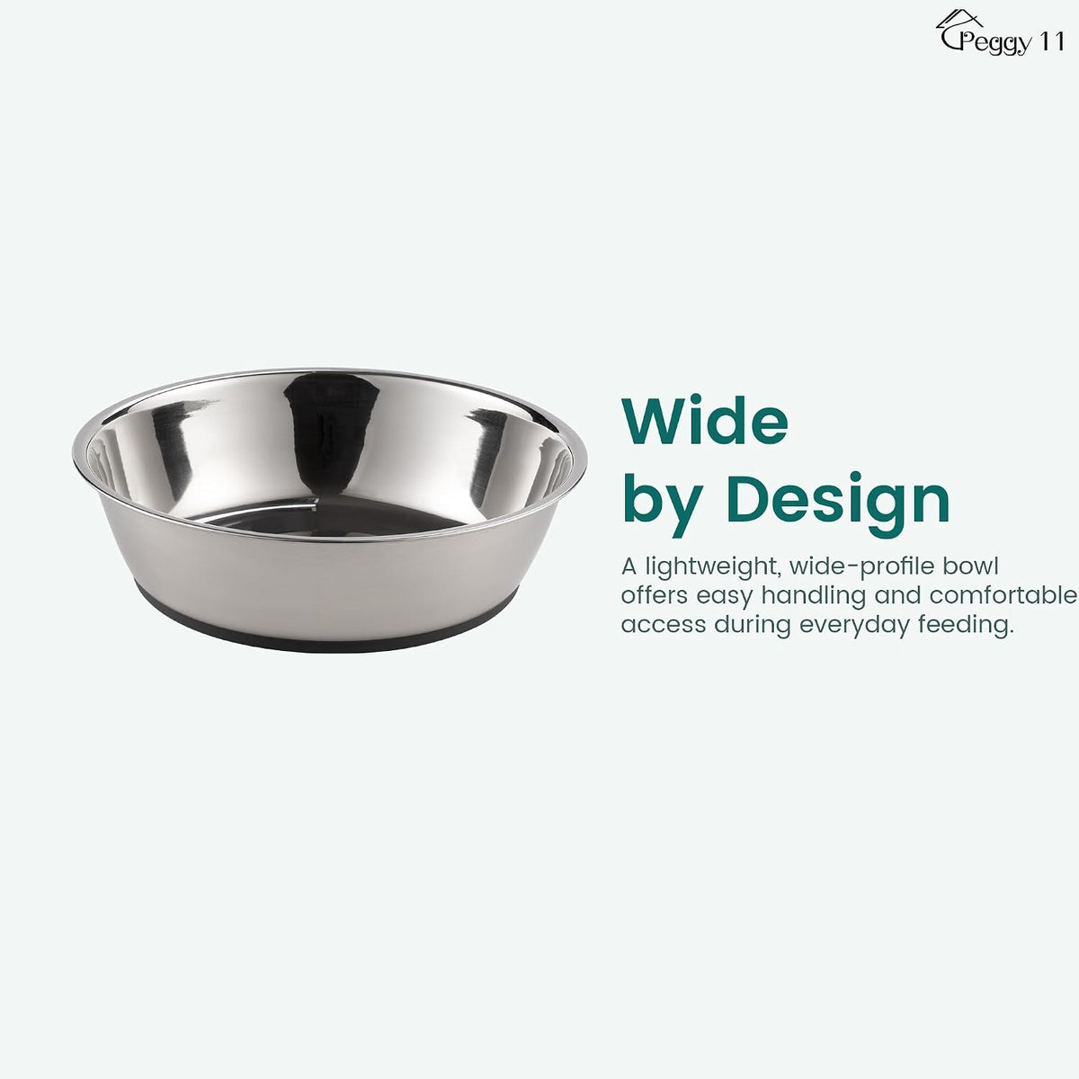 Lightweight Stainless Steel Cat Bowls, 1.8 US Cup Each - 2-Pack / 3 Cup - image 3