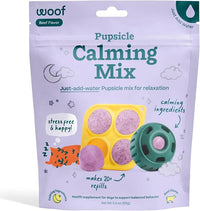 WOOF Dog Pupsicle Mix - Easy-to-Make DIY Pupsicle Refills - Tasty, Healthy Pupsicle Mix - Wholesome Ingredients - Long-Lasting - Calming Mix