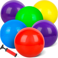AMOR PRESENT 6 pack 8.5 inch multicolor playground balls with hand pump