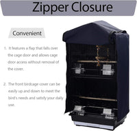 QBLEEV Bird Cage Covers, Breathable Blackout Birdcage Covers for Night – Essentials for Birds - Grey / 14.1"L X 18.5"W X 26.7"H - image 4
