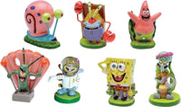 Penn-Plax Spongebob & Pineapple House Aquarium Decor - Mini / Character Set - 7 Pack