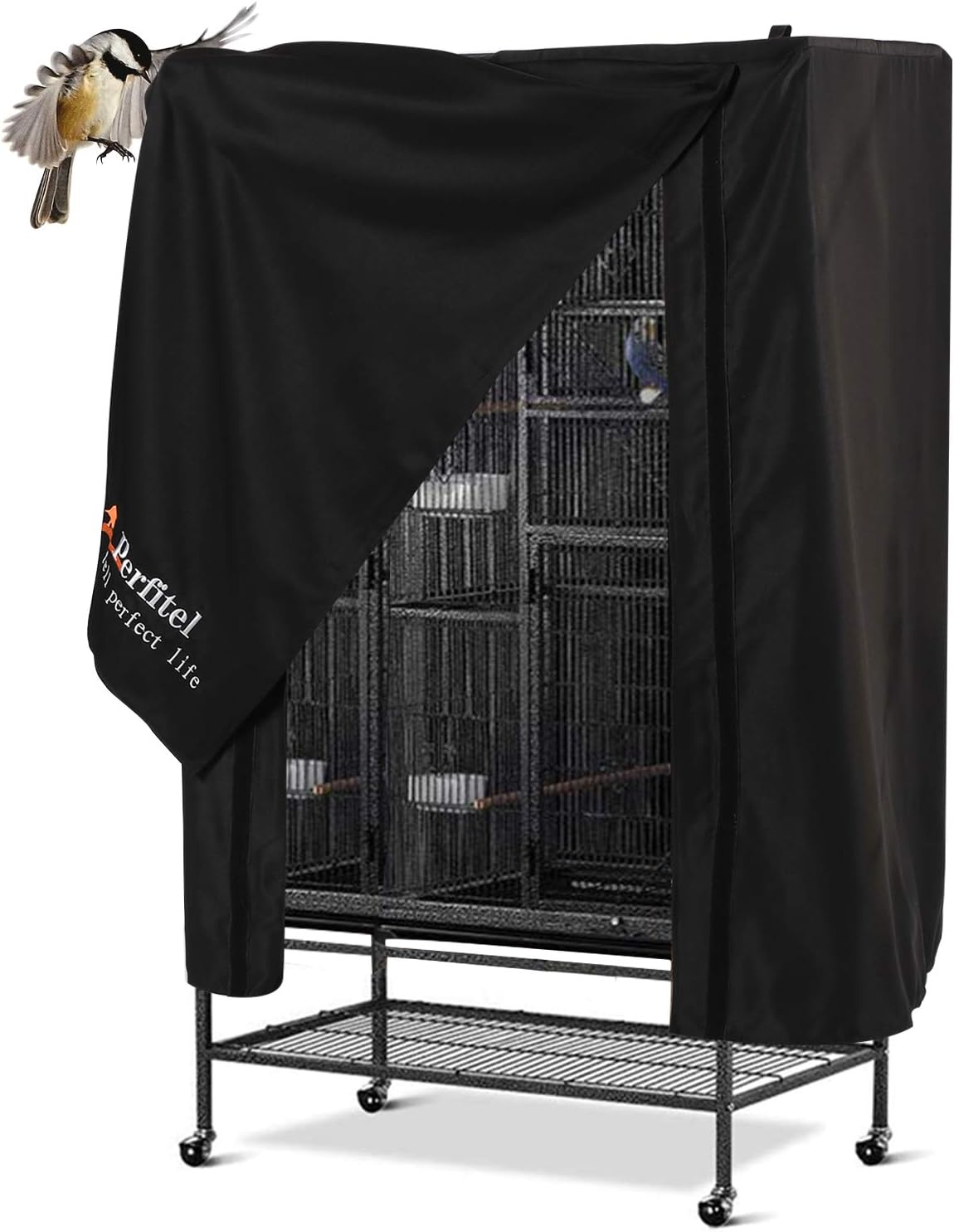 Universal Bird Cage Cover Black Good Night Blackout Birdcage Cover – Essentials for Birds