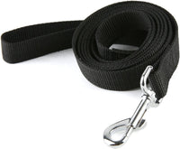 Nylon Dog Training Leash, Traction Rope - 1'' x 6 FT / Black