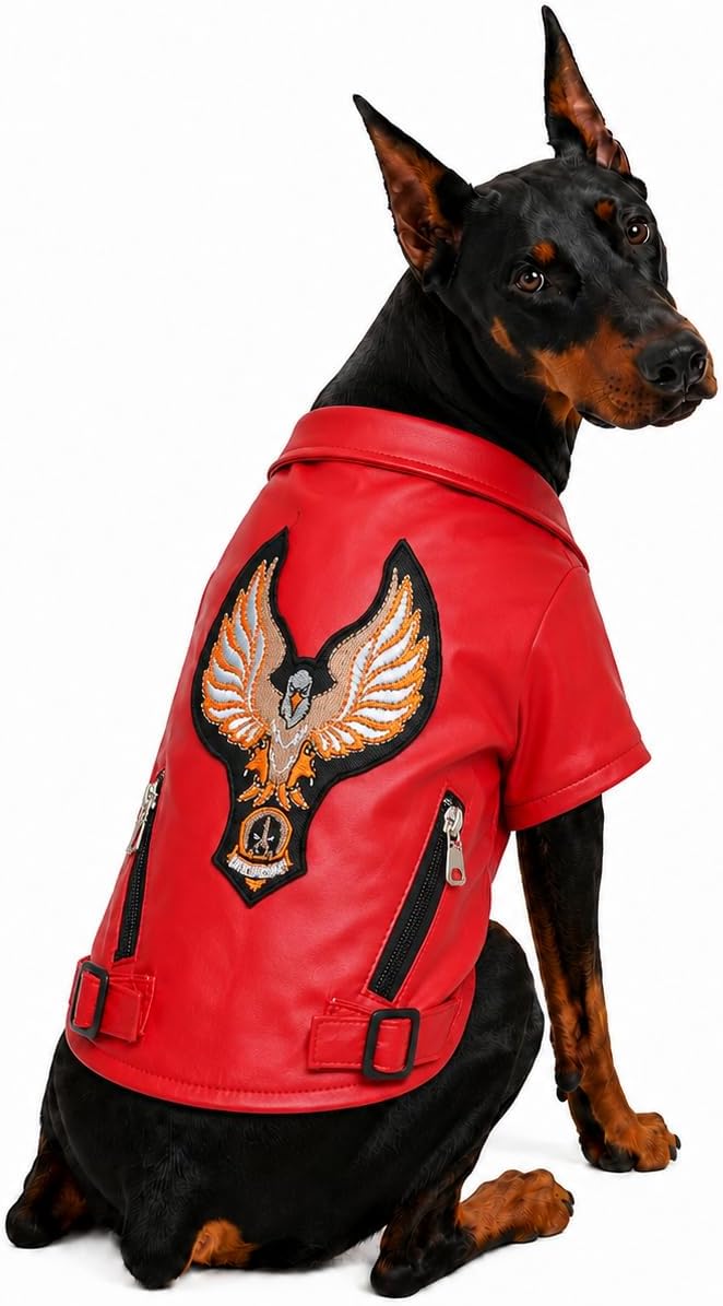 Lovelonglong Cool Dog Leather Jacket