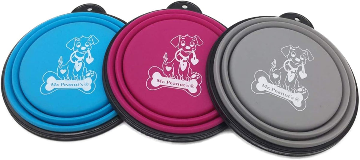 Collapsible Silicone Bowls 3 Pack with Color Matched Carabiner Clips - image 4