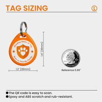 QR Code Cat Tags Personalized Small, Real-time Alerts, Pink – Essentials for Cats - 1 Pack Orange / Large-1.2"*1.4" - image 2
