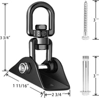 Heavy Duty Swing Hangers for Wooden Sets 2000 LB Capacity Hammock - Black / 2 Packs - image 2