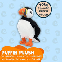 Wishpets 10 inch black and white puffin plush toy - view 2