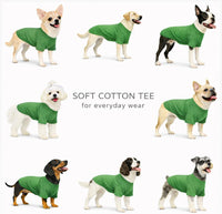 Lovelonglong Pet Clothing Dog Costumes Basic Blank T-Shirt Tee Shirts - M (-9lbs) / Green - image 3