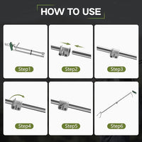 78“ Snake Tongs Collapsible Grabber, Professional Reptile Snake Catcher Wide Jaw Handling Tool, Stainless Steel Snake Hook