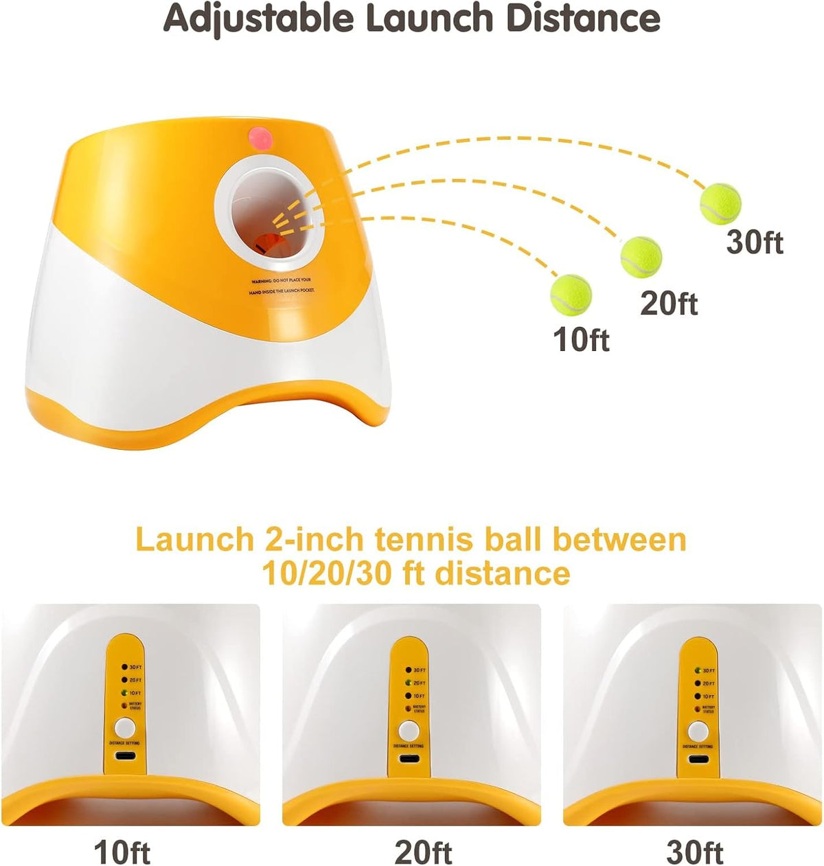 MEKAPLE Automatic Dog Ball Launcher - Launcher - Orange - image 4